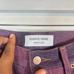 Marine Serre Purple Monogram Denim Jeans Size 32
