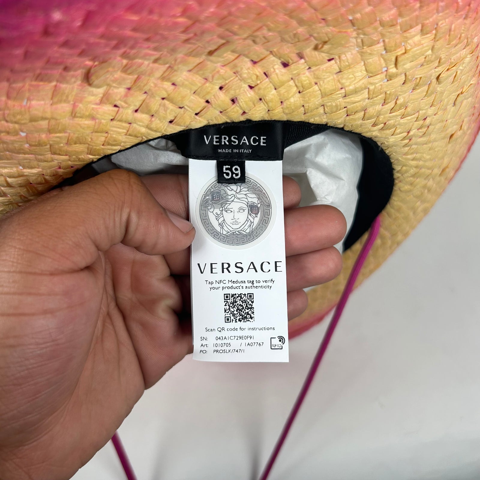 Versace Pink Logo Cowboy Hat