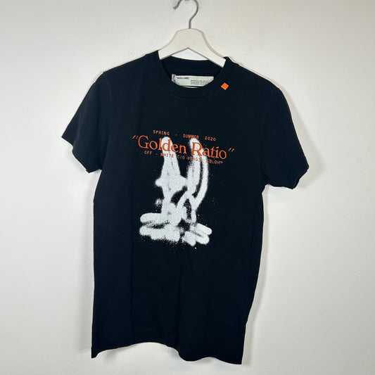 Off-White Black Cartoon 'Golden Ratio' Tee Size XS