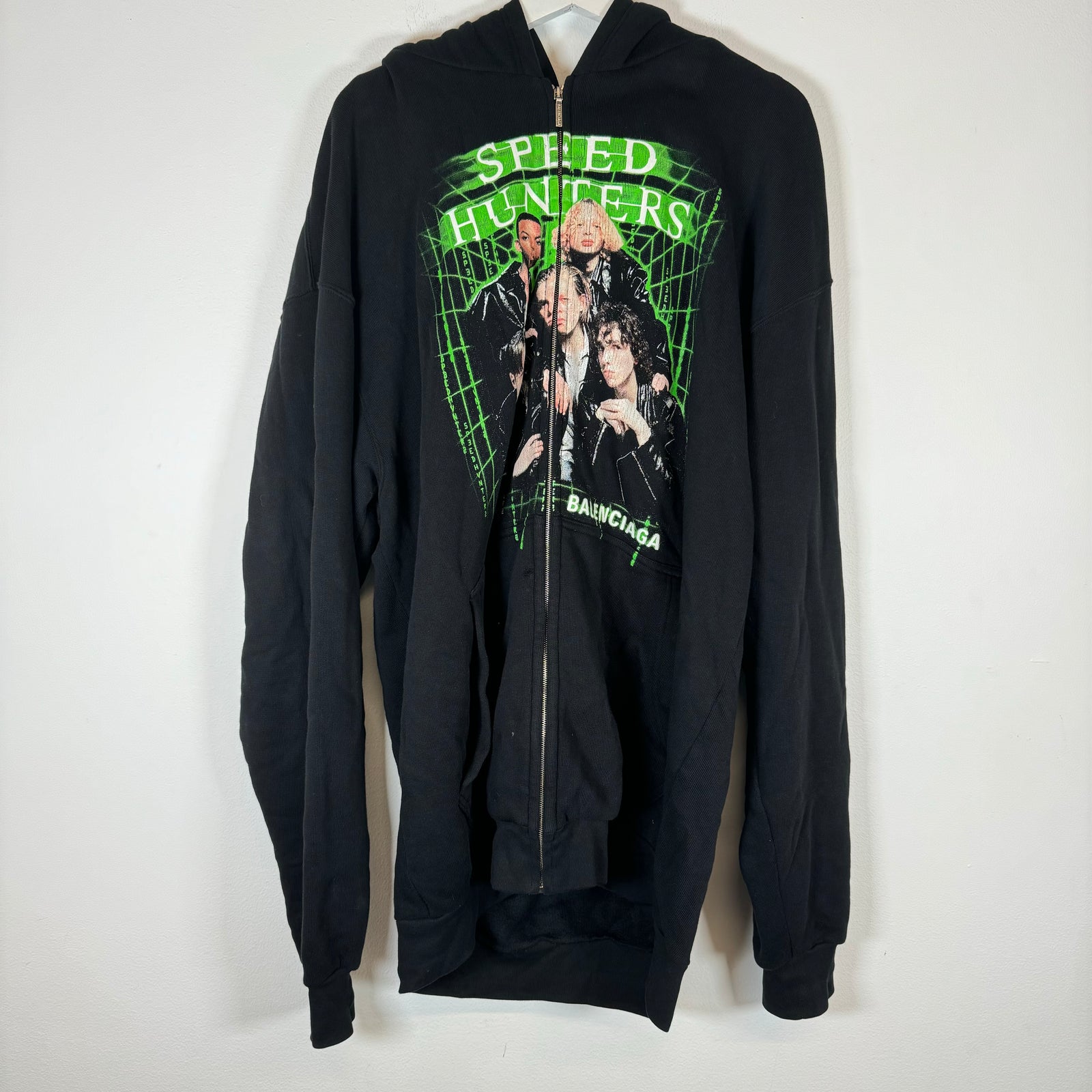Balenciaga Black Speedhunters Zip Up Hoodie Size S