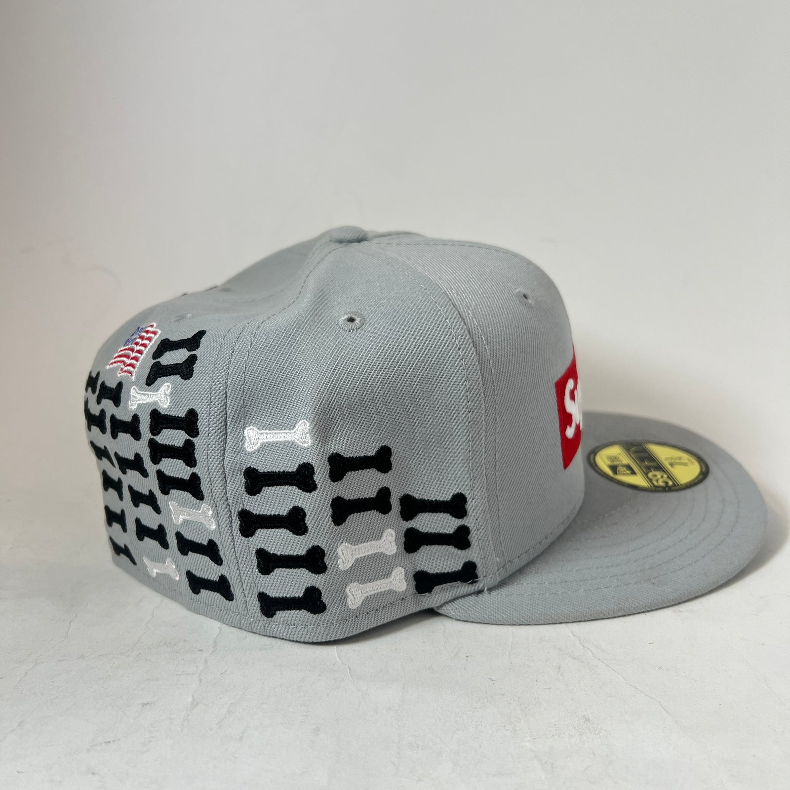 Supreme x New Era Bones Box Logo Fitted Hat