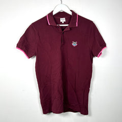Kenzo Maroon Patch Logo Polo SIze S
