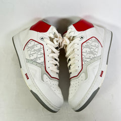 Dior B27 White/Red Oblique Uptown Mid-Top Sneaker Size 45