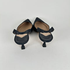 Manolo Denim Sling Backs Size 40.5