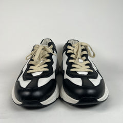 Gucci B&W Flat Leather Rythons Size 11.5