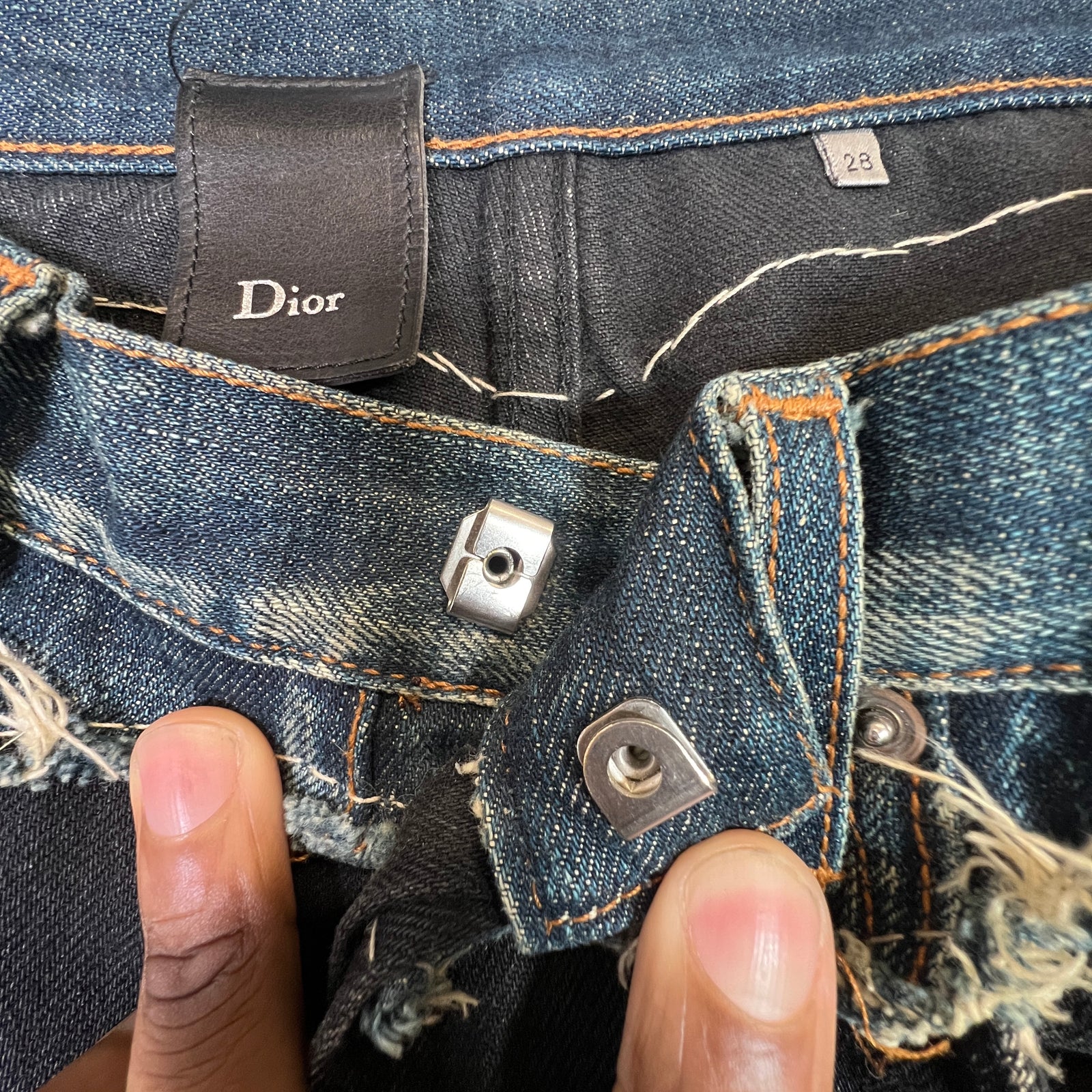Dior Homme AW06 'These Grey Days' Cummerbund Jeans Size 28