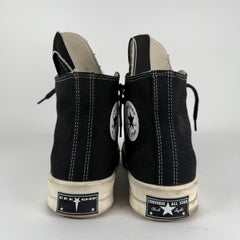 Rick Owens DrkShdw 'Drkstar' Black Hightop Converse Size 9