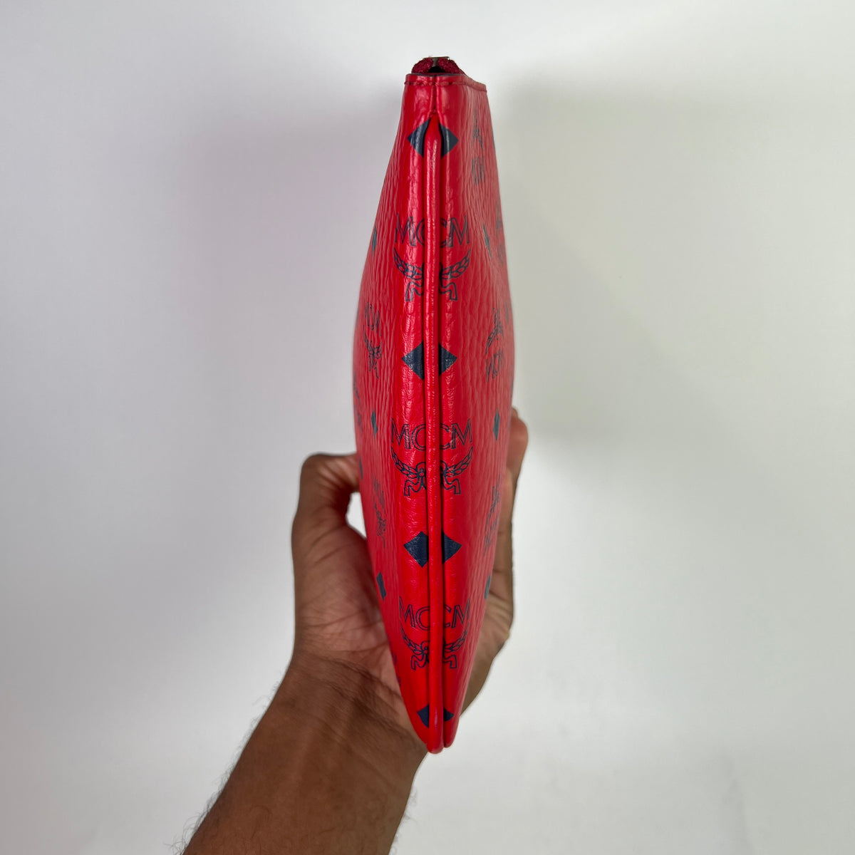 MCM Red Visetos Pouch
