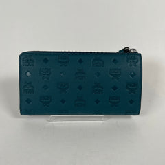 Mcm Long Wallet Deep Teal