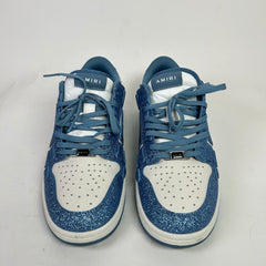 Amiri Blue Shimmer Skeleton Low-Top Sneakers
