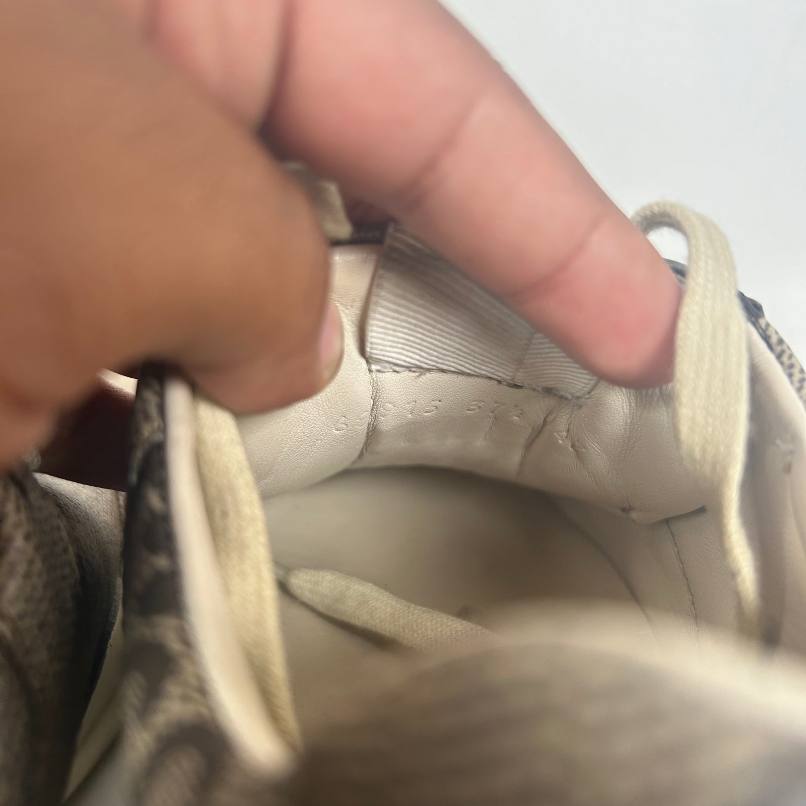 Gucci Beige Jumbo GG Rhyton Sneaker Size 37.5
