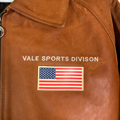 Vale Brown Valley Sports Division Leather Jacket