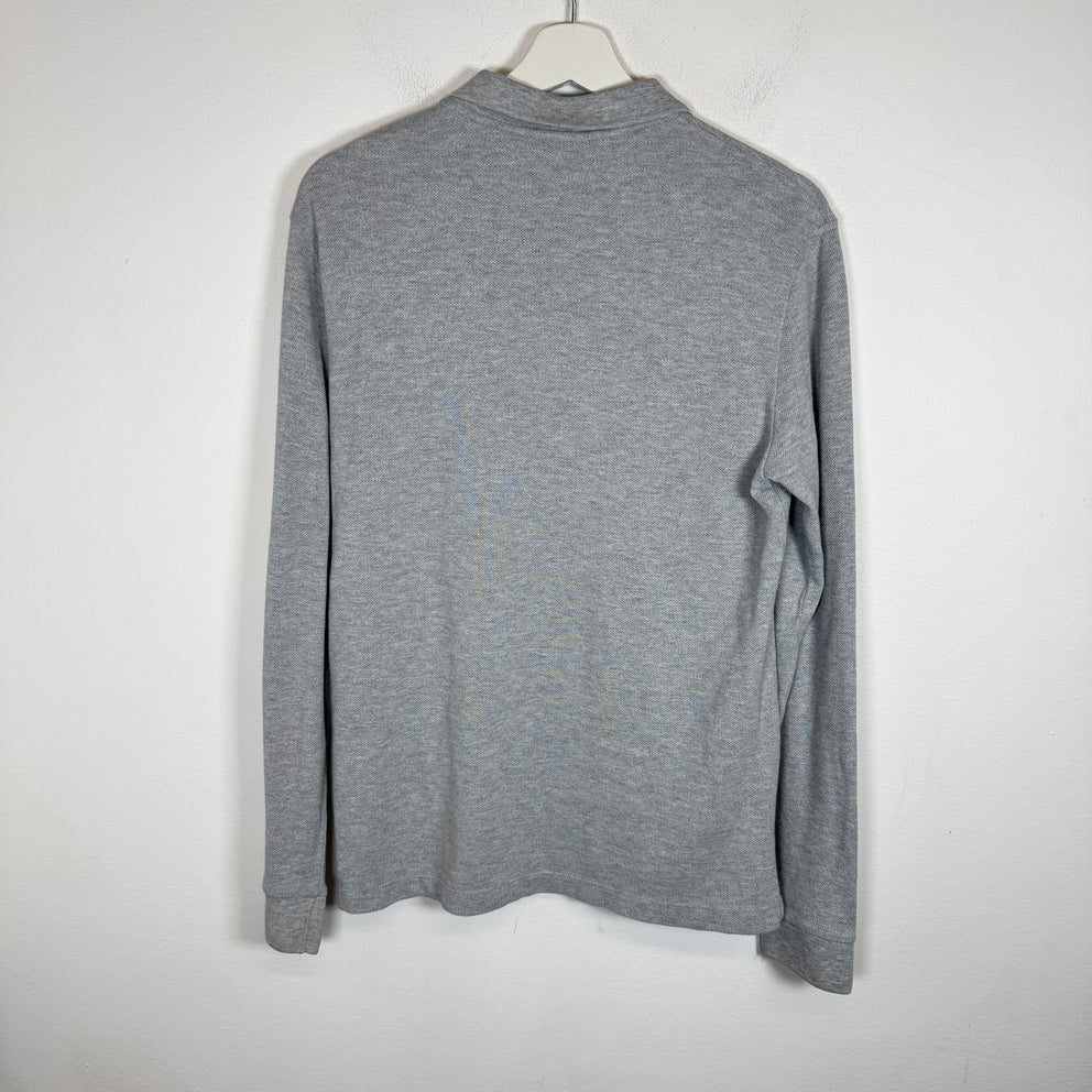 Burberry Grey Check Longsleeve Polo Size S
