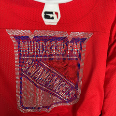 Murd333r.Fm Red/Blue Hockey Jersey Size L