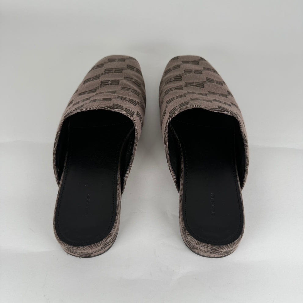 Balenciaga Cozy Brown 'BB' Mules Size 11