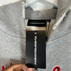 Gv Gallery Grey Raspberry Hills Script Logo Zip-Up Hoodie Size XL