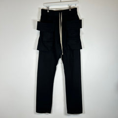 Rick Owens Drkshdw Black Creatch Cargos Pants Size L