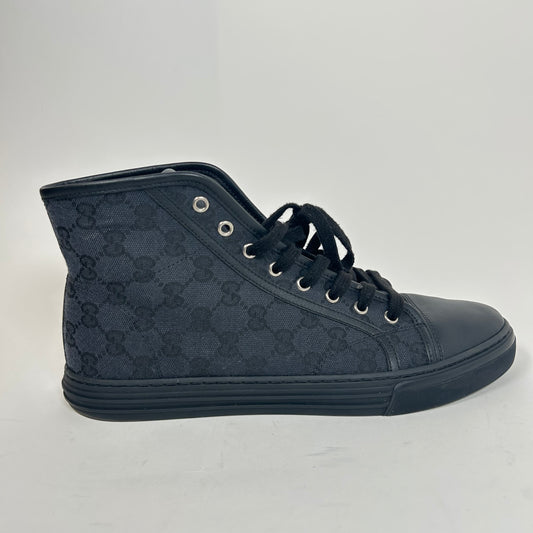 Gucci Black GG Canvas High Top Sneaker Size GG 9