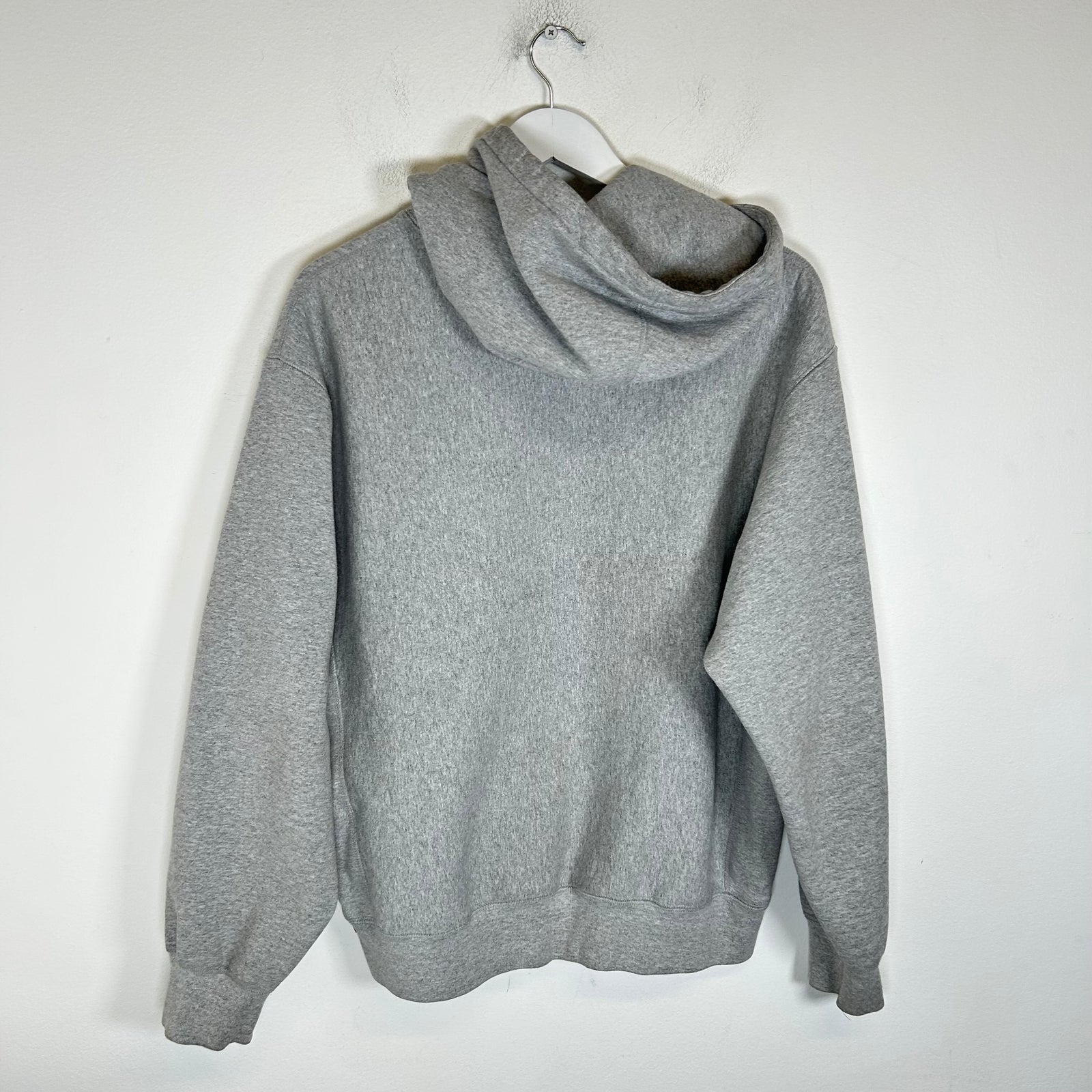 Supreme Grey Raised Script Logo Hoodie Size M