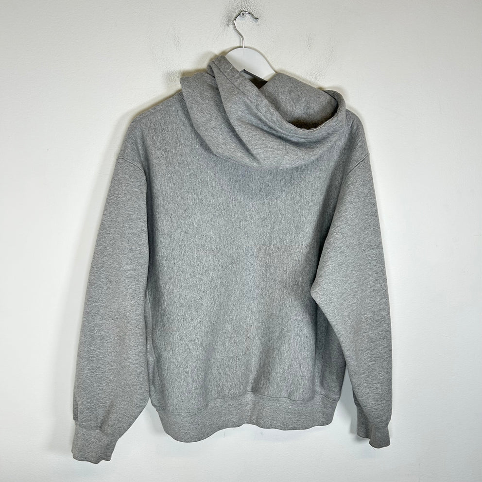 Supreme Grey Raised Script Logo Hoodie Size M