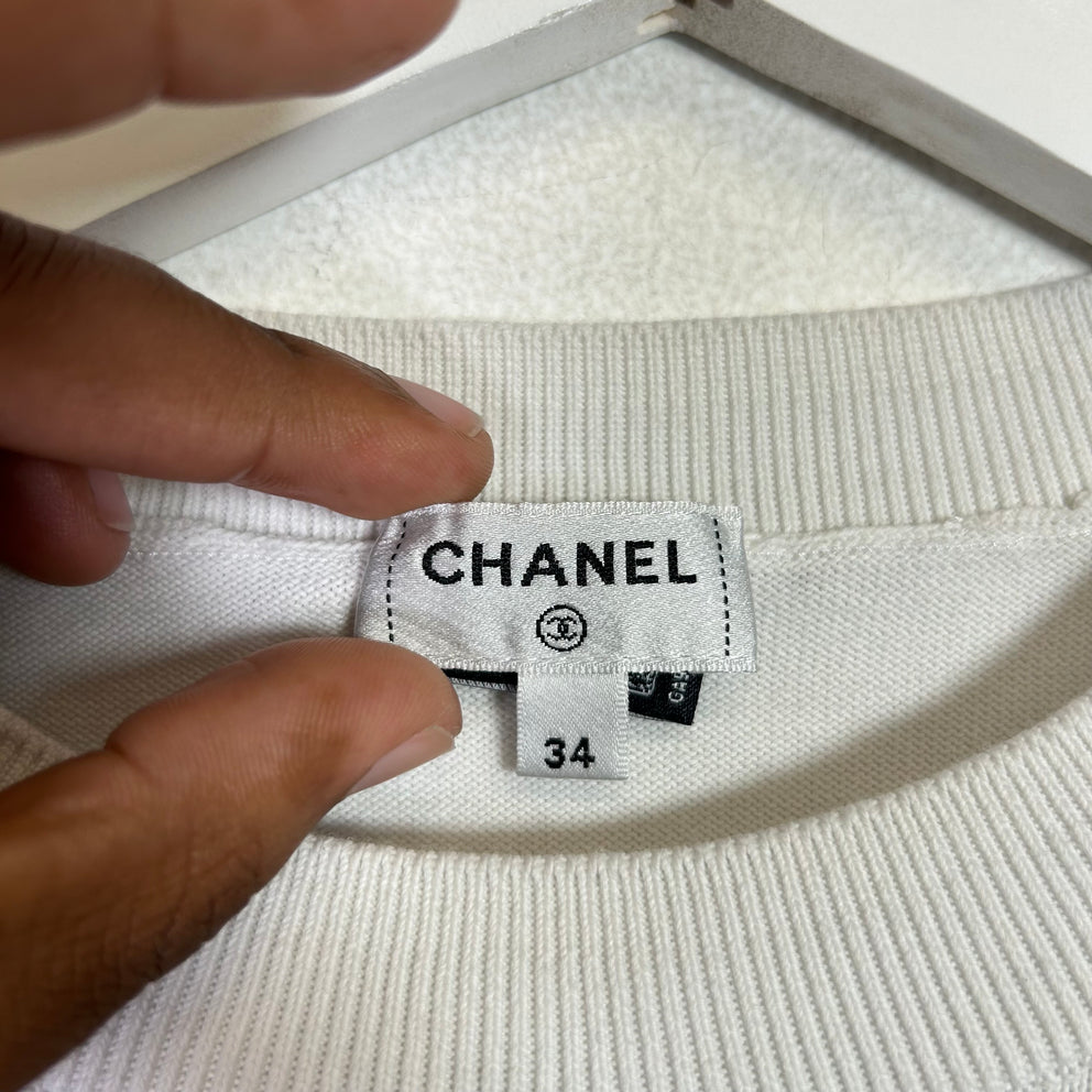 Chanel 2024 Paris-Los Angeles Tweed Crewneck Sweatshirt