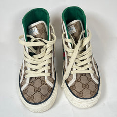 Gucci Beige Tennis 1977 Canvas High-Top Sneaker Size GG 38.5
