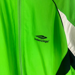 Balenciaga 3B Sport Logo Green Track Jacket Size M