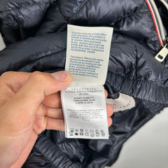 Moncler Navy Douret Hooded Nylon Down Jacket Size 5