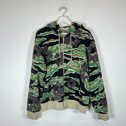 Denim Tears Green Tiger Camo Wreath Zip-Up Size M