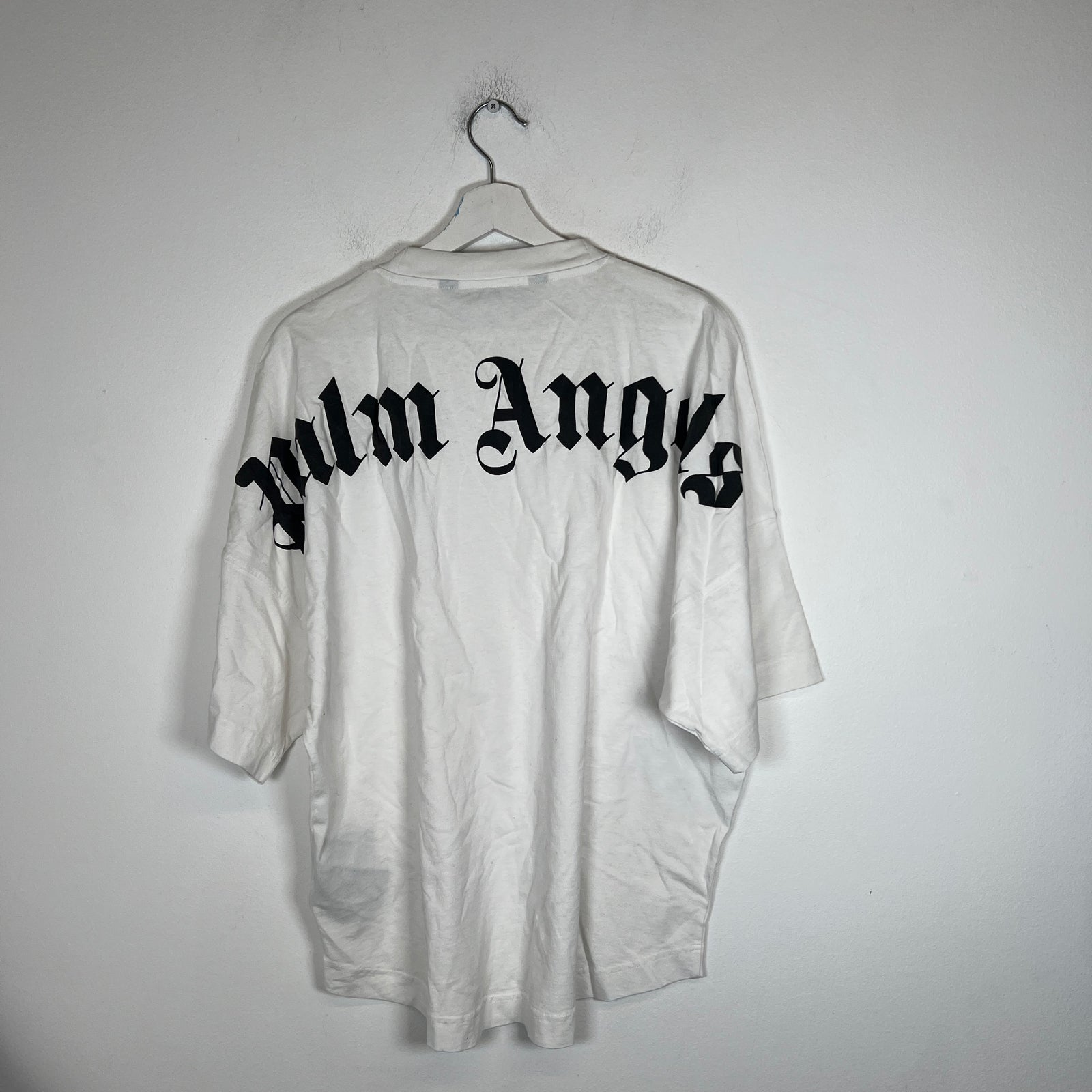 Palm Angels White/Black Logo T-shirt Size M