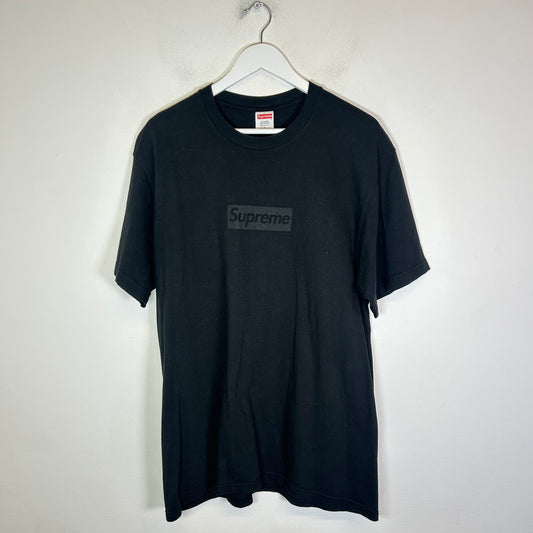 Supreme Black Tonal Box Logo T-Shirt Size L