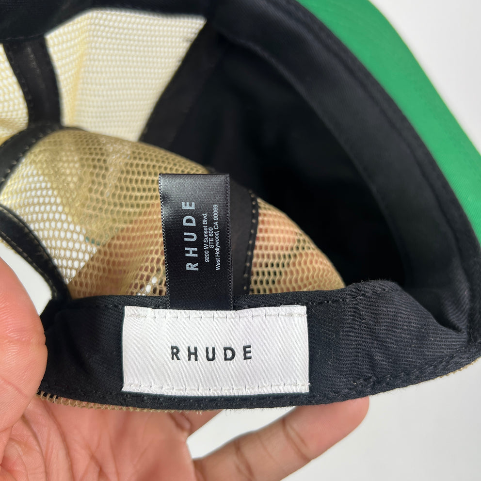 Rhude Green Moonlight Logo Trucker Hat