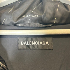 Balenciaga Black/Grey All Over Logo Puffer Jacket Size 54