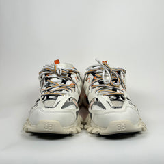 Balenciaga White/Orange Track Sneakers Size 45