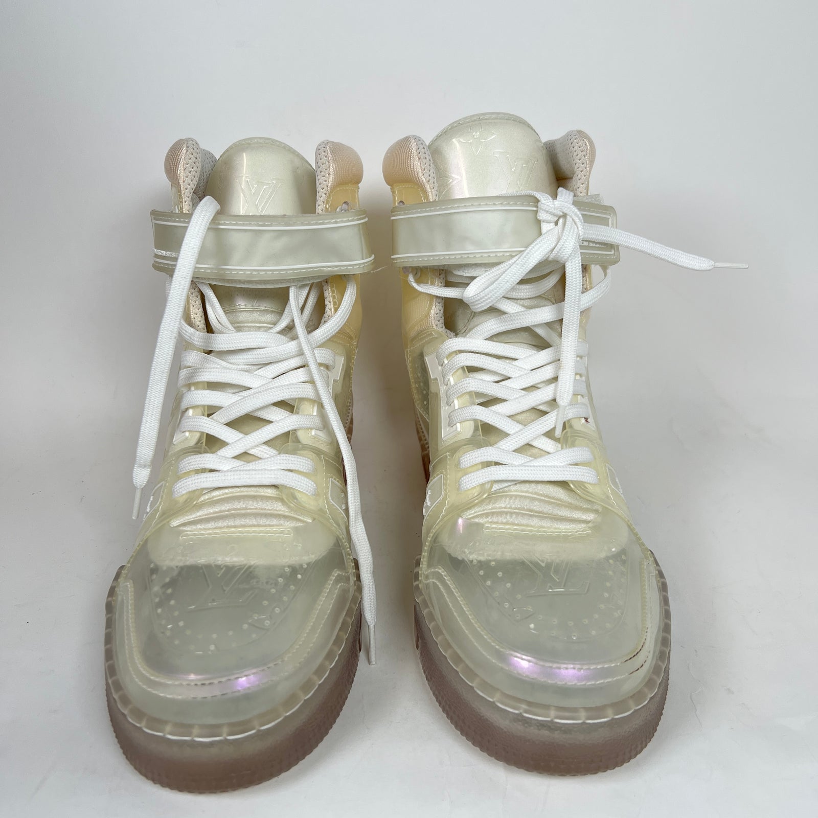 Louis Vuitton Transparent Sky 408 High Top Trainers Size LV 8.5