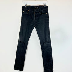 Saint Laurent Black Knife Cut D02 Jeans Size 29