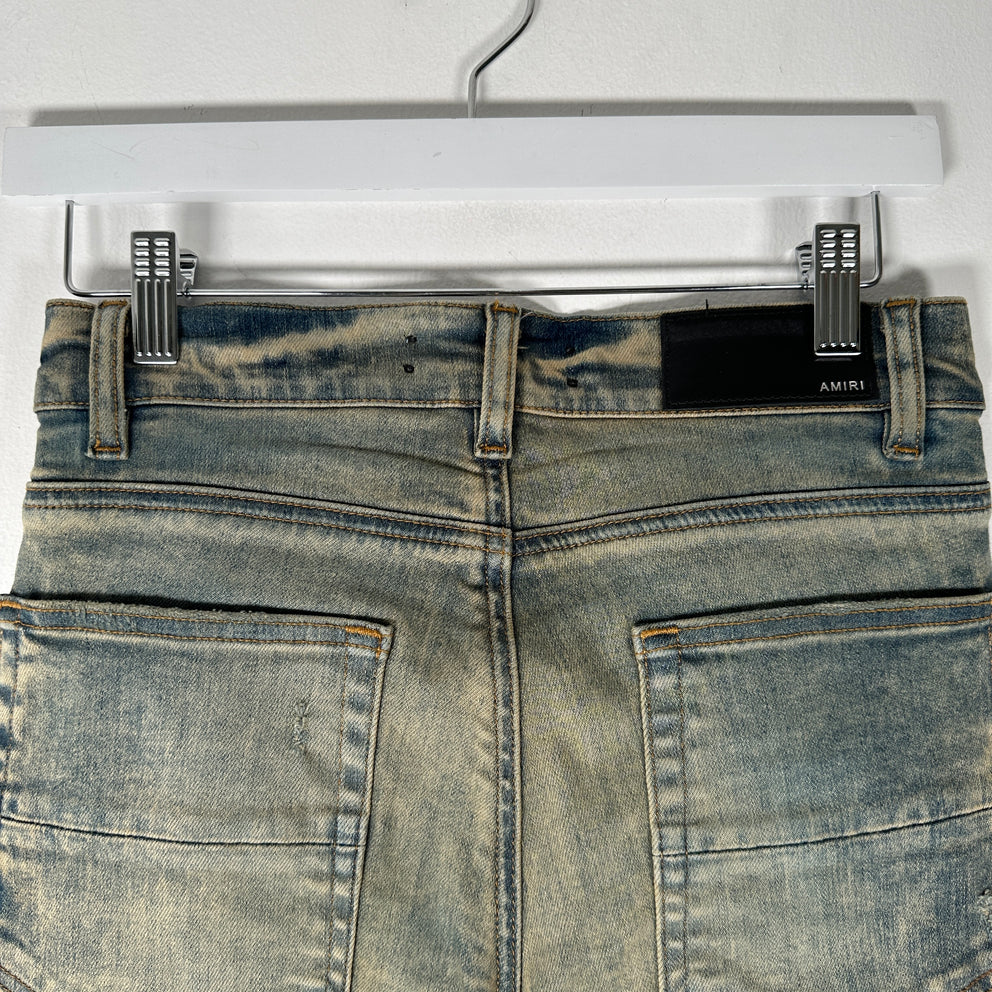 Amiri MX1 Blue Paisley Patch Jeans Size 29