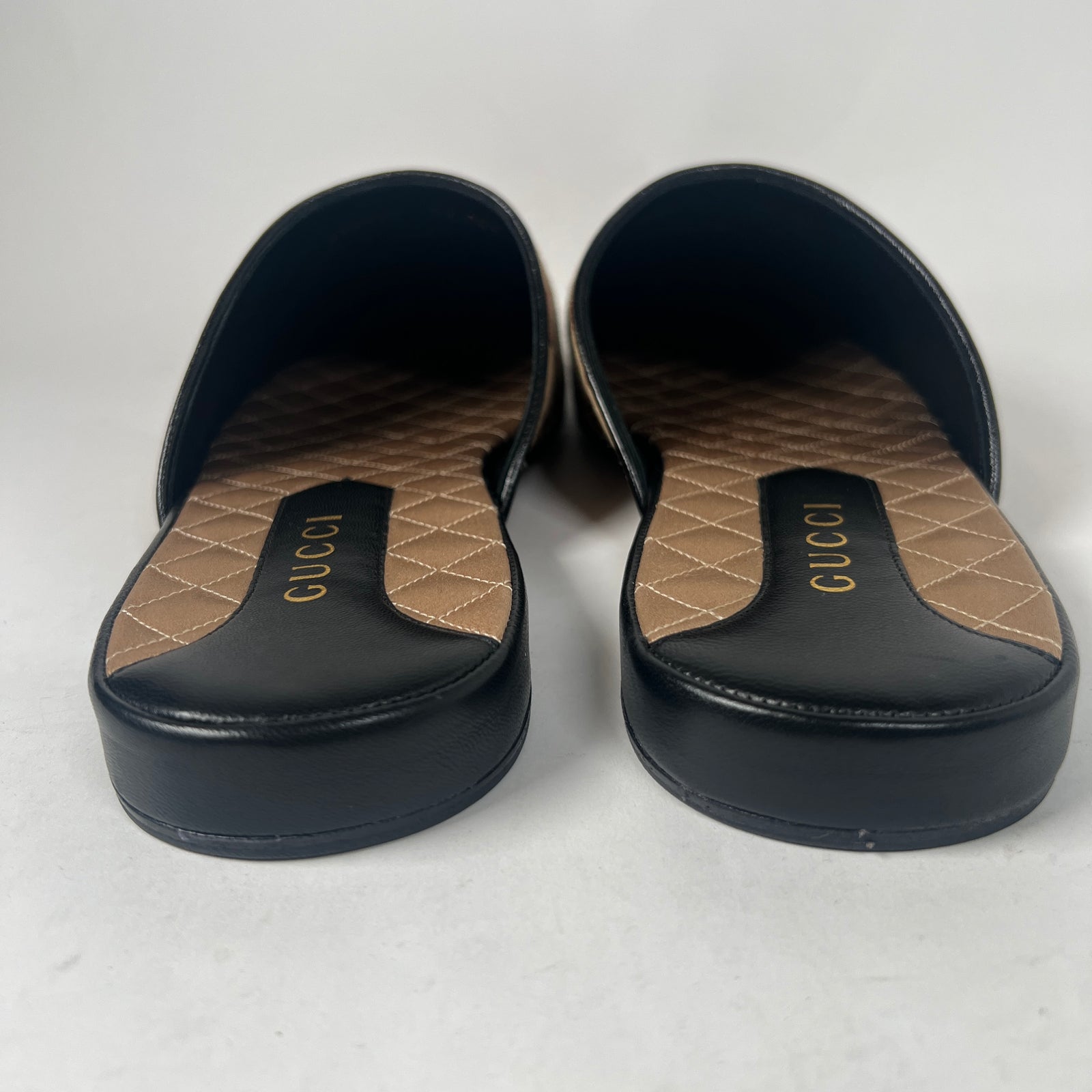 Gucci Beige LA Angels GG Monogram Mules Size GG 9.5