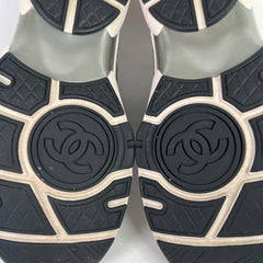 Chanel Grey/Pink Interlocking CC Runners
