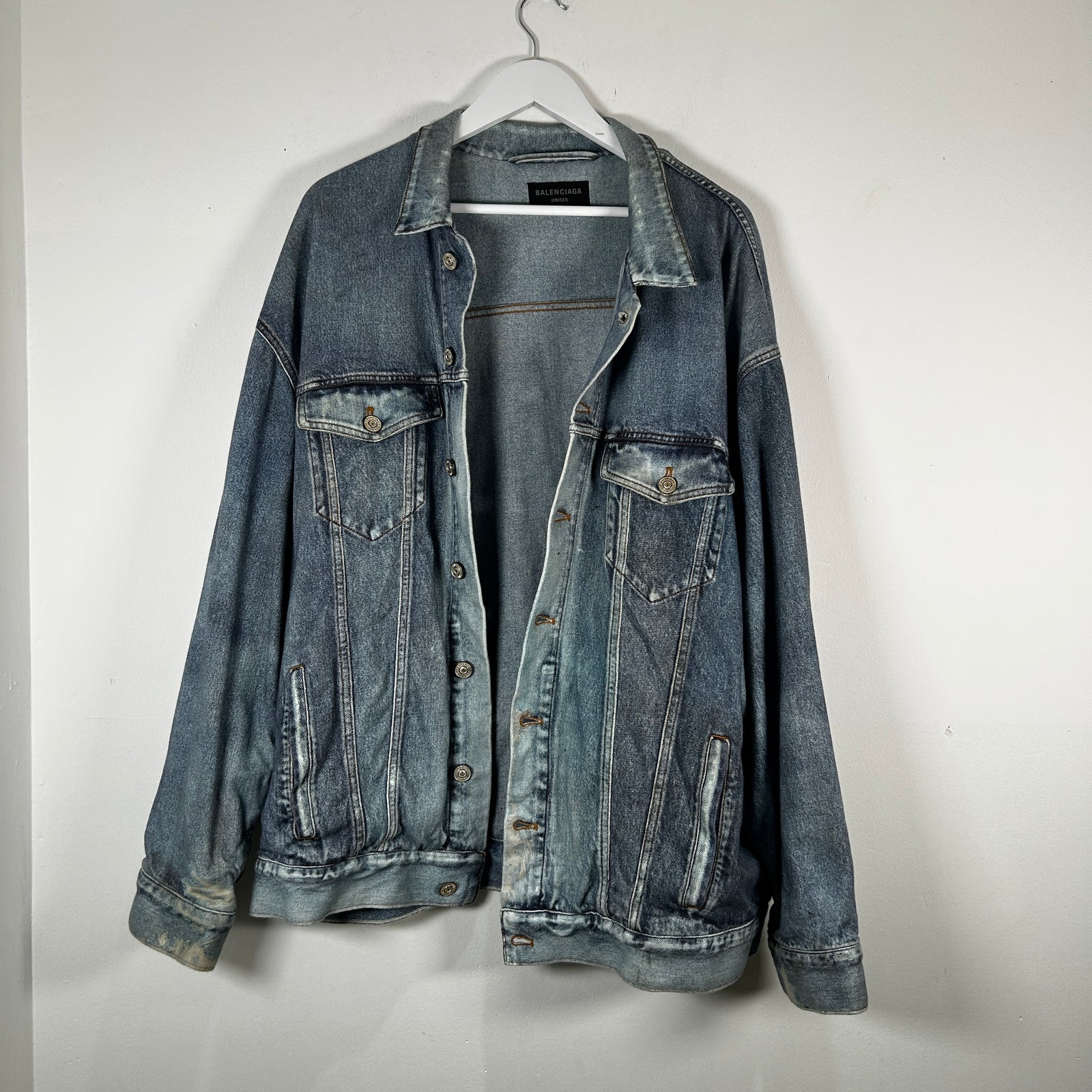 Balenciaga Light Blue Trompe-l'œil Jean Jacket Size 2