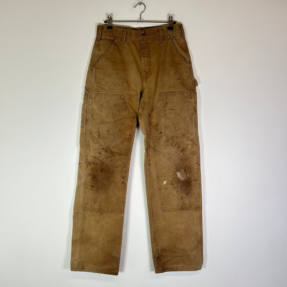 Carhartt Tan Thrashed Double Knee Carpenter Pants