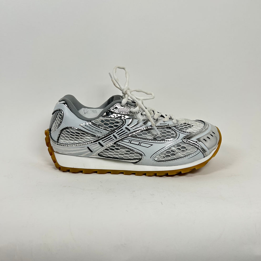 Bottega Veneta Silver Orbit Sneakers Size 41