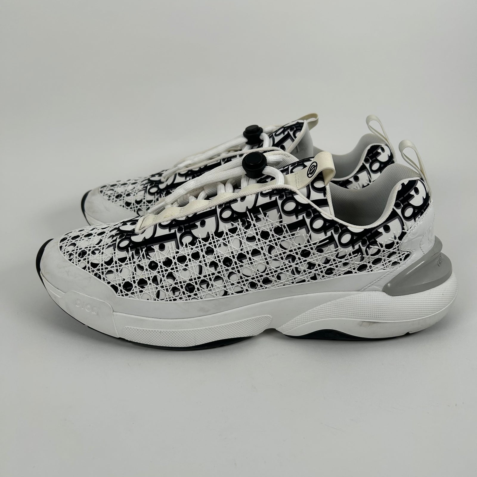 Dior B24 White And Black Monogrom Oblique Cannage Size 45