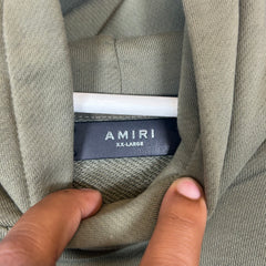 Amiri Olive Eagle Hollywood Hoodie Size XXL