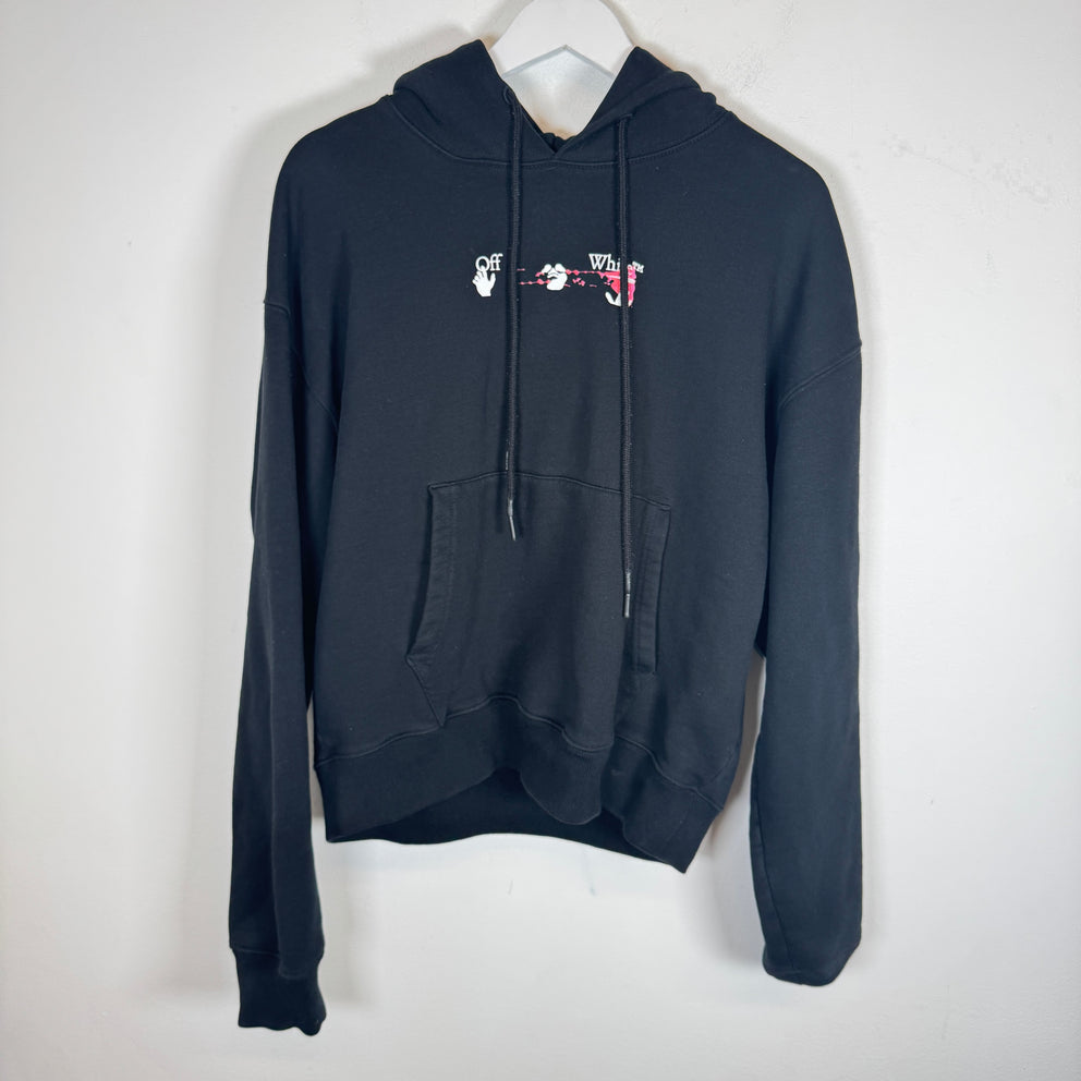 Off-White Black/Pink Acrylic Arrow Hoodie Size M