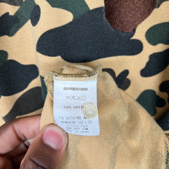 Bape Camo Ape Head Polo Shirt Size L