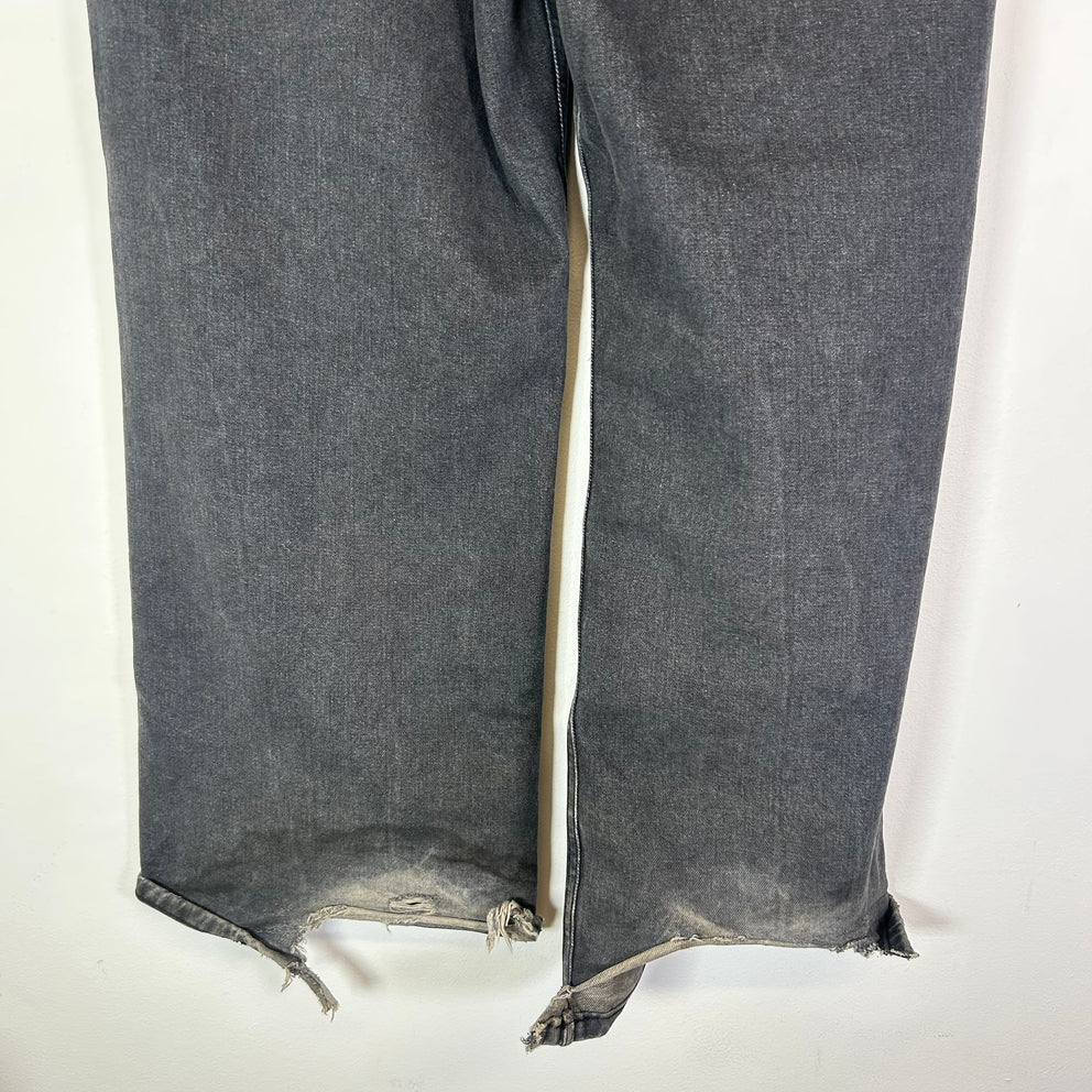 Ami Paris Black Washed Baggy Fit Jeans
