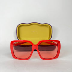 Gucci Red 'I Love You' Square Sunglasses