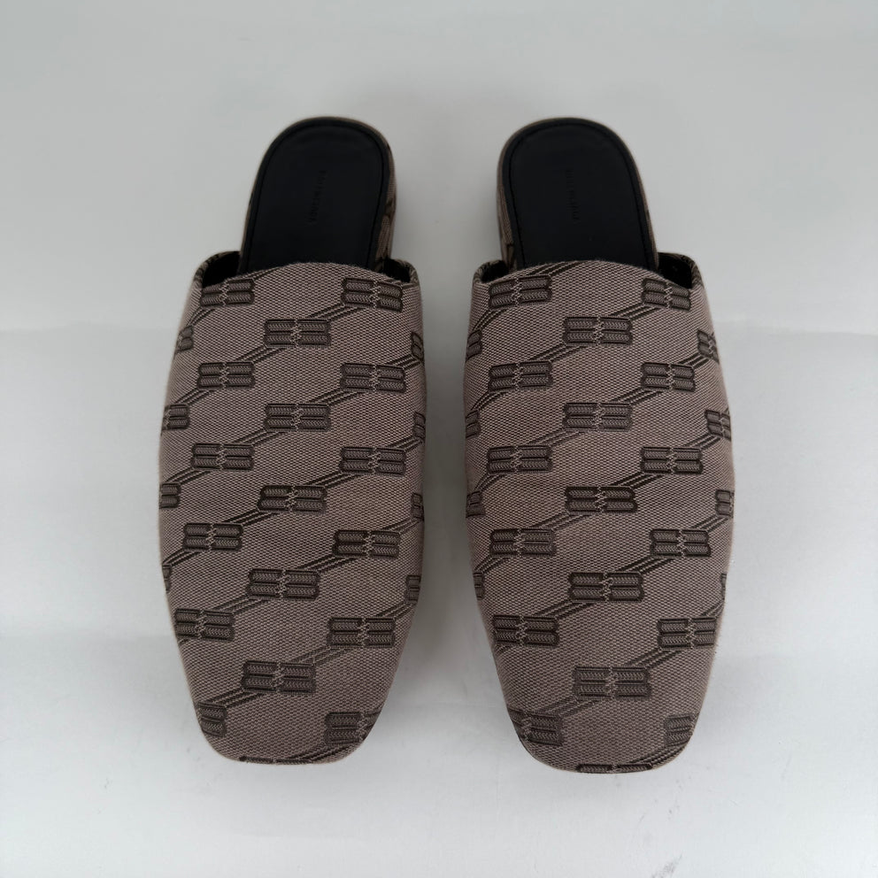 Balenciaga Cozy Brown 'BB' Mules Size 11