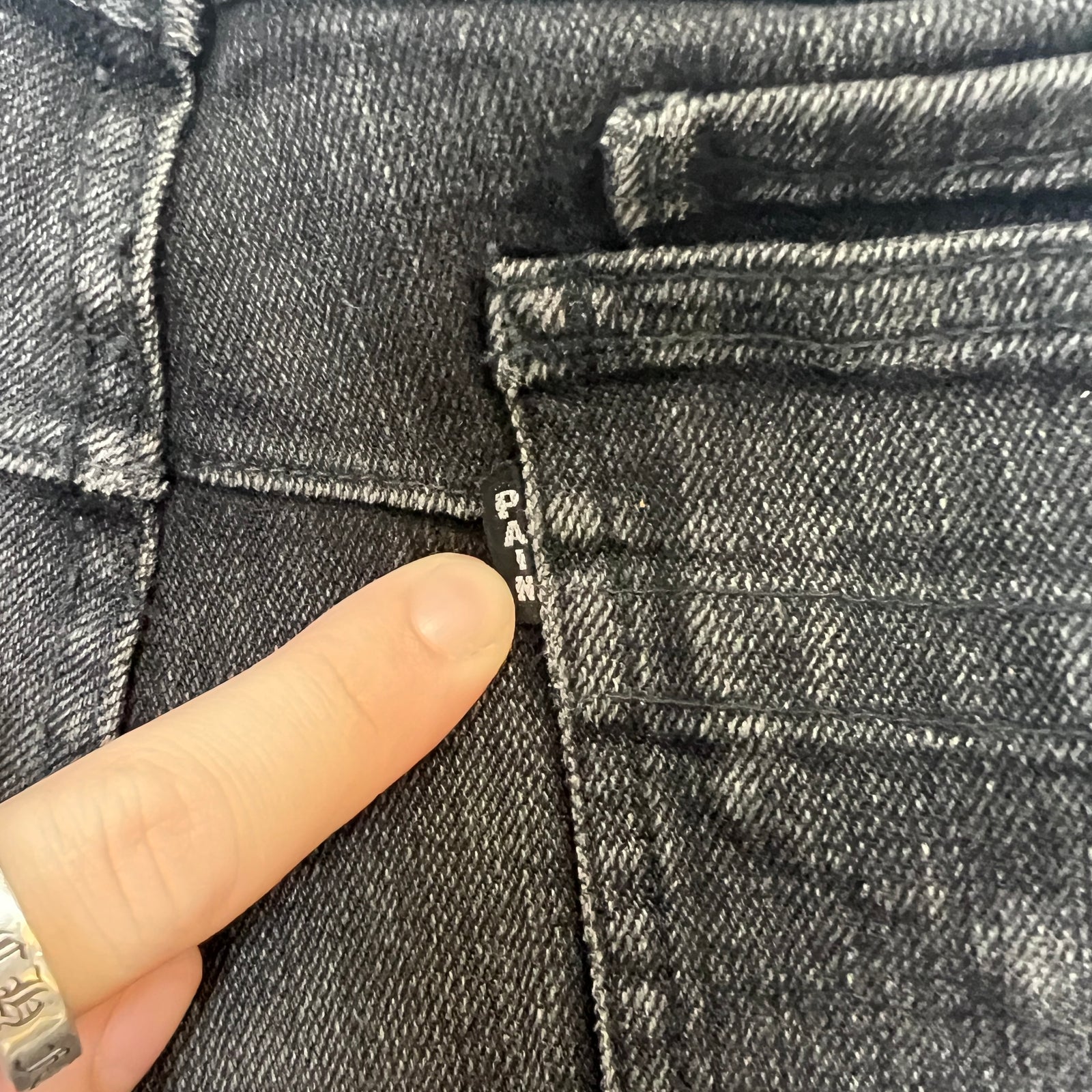 Number (N)ine Black Pain Denim Size 30